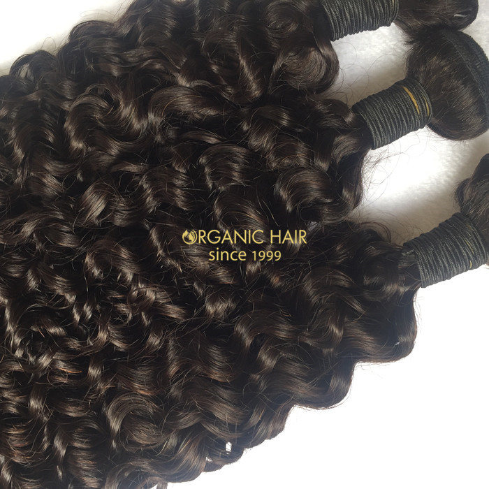  Factory price kinky curly remy human hair weave